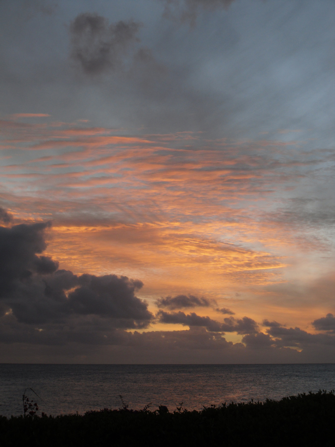 Sunset views from condo in Poipu